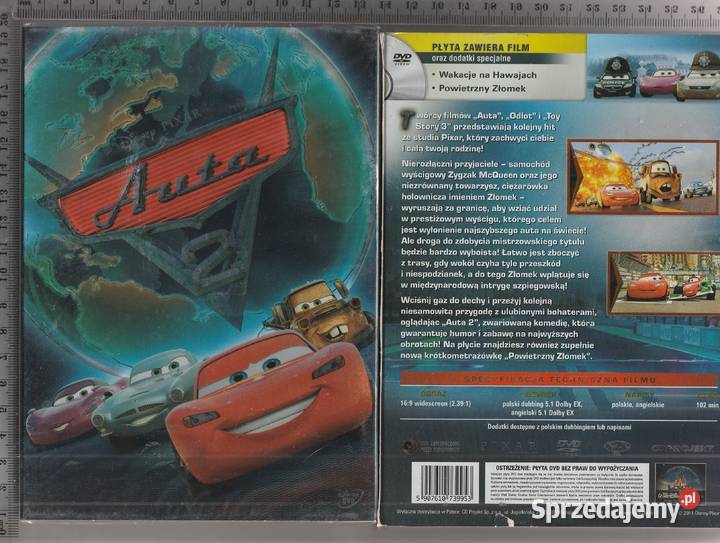 Auta 2 dubbing Disney Pixar DVD Filmy Pruszków