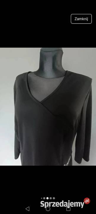 Bluzka czarna krótki rękaw oversize dekold w podkarpackie Krosno