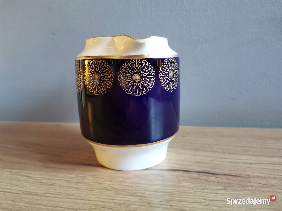 Stary kobaltowy mlecznik porcelana Weimar Katowice
