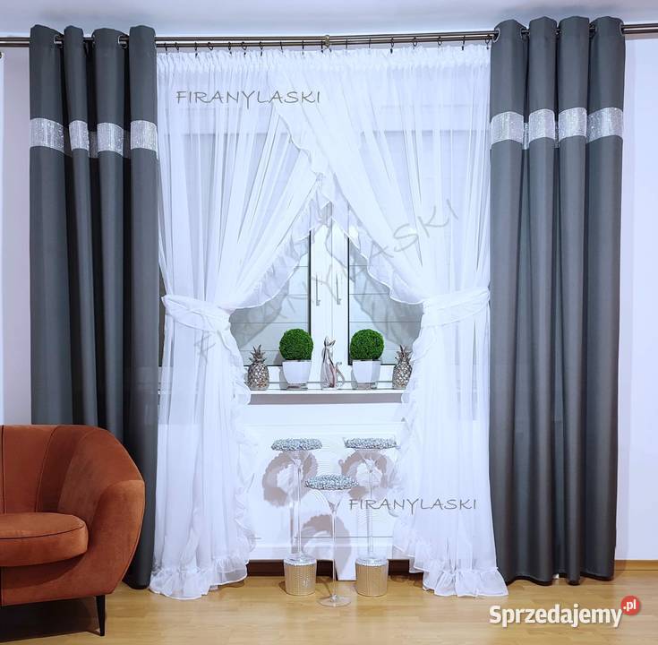 Firana 400x250 Firany gotowe falbanki firanki woal Bełchatów