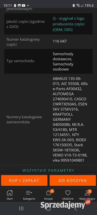 Przełacznik szybypodnośnik skodavolkswagen Tarnów