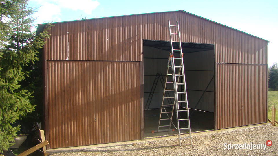 F4 Garaż blaszany 7x6 Bramy Uchylne Kraśnik