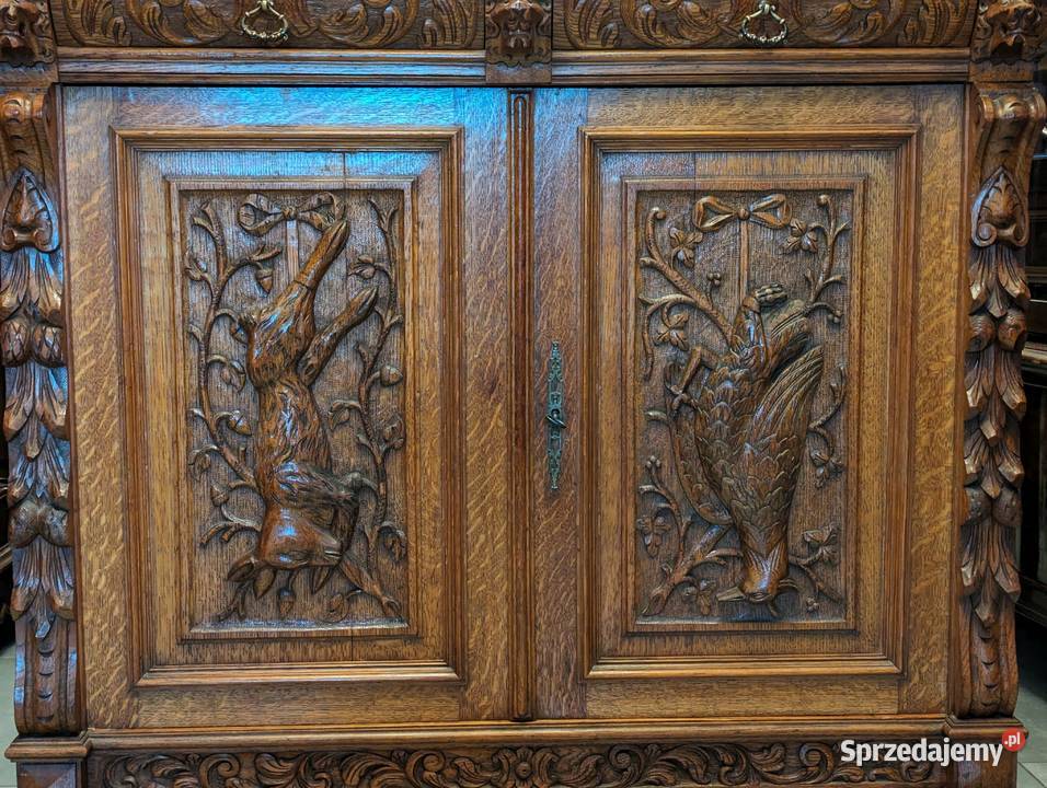 Piękna komodaszafka myśliwska dąbsklep Dąbrowa Meble Dąbrowa Górnicza sprzedam