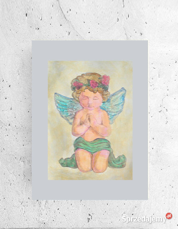 aniołek obrazek A4 amorek obrazek 21x30 plakat z Kielce