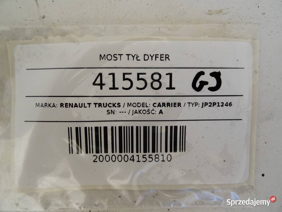 MOST TYŁ DYFER RENAULT TRUCKS N Van minibus ciężarowe sprzedam