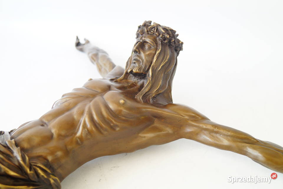 Jezus Chrystus duża figura z brązu rzeźba Gizałki