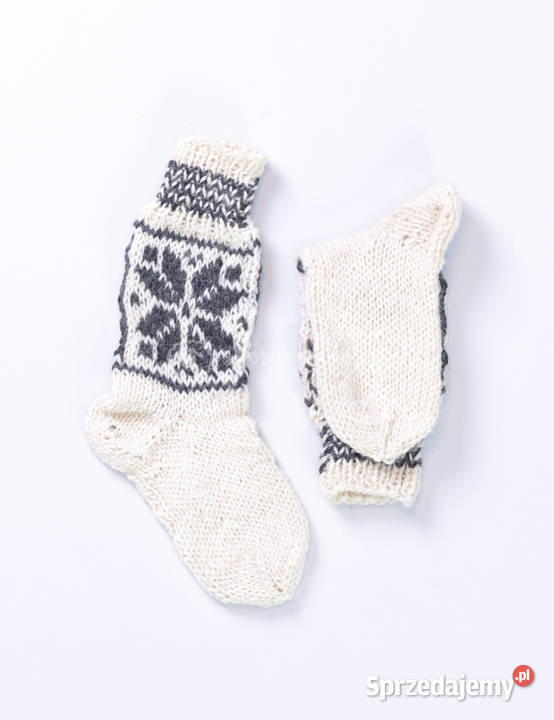 Wełniane skarpetki z góralskim wzorem gwiazdy Pozostałe