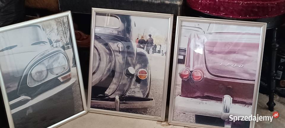 4131 stare plakaty 3 klasyczne samochody w stylu Poznań