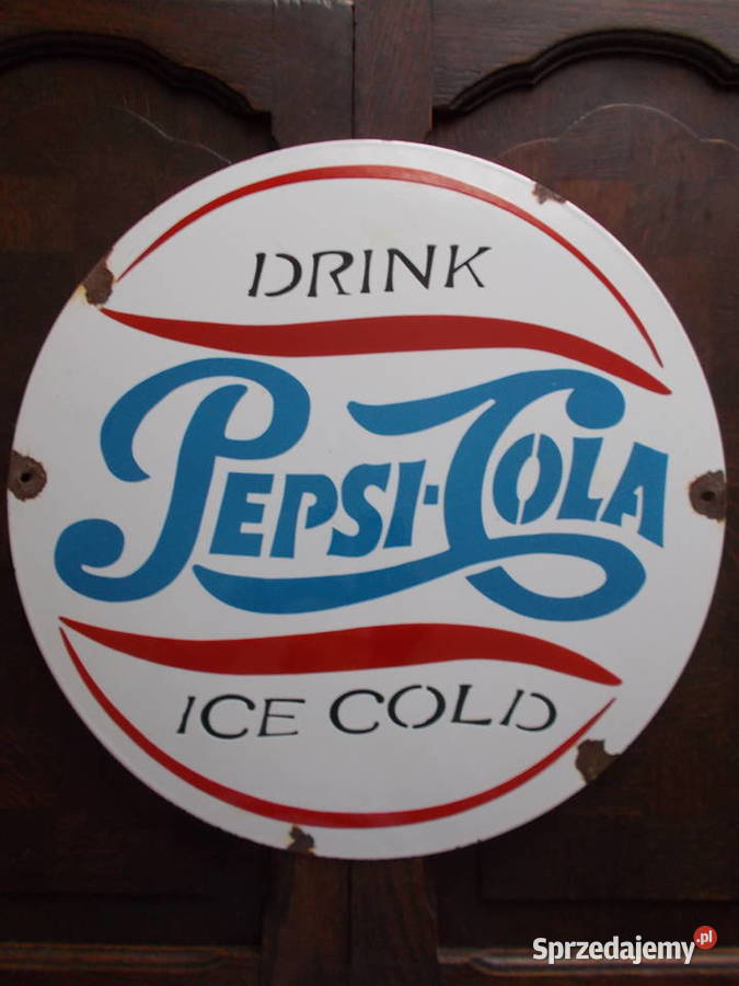 PepsiCola Stary Piękny Szyld Reklamowy Vintage Szczecin