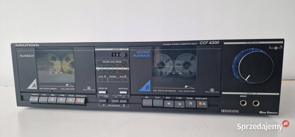 Magnetofon Stereo Cassette Deck Grundig CCF4300 Elektronika wielkopolskie Międzychód sprzedam