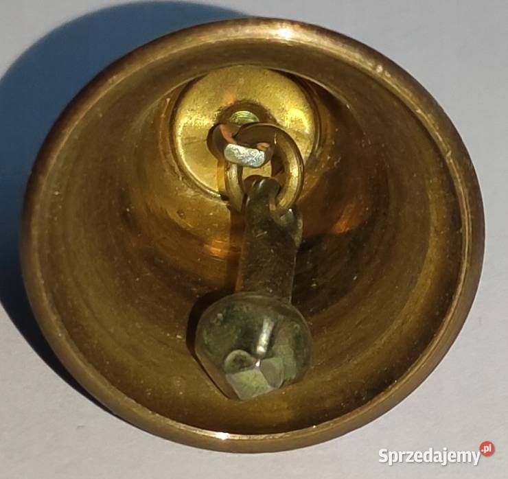 Mosiężny dzwonek dzwoneczek mały wysokość około Warszawa