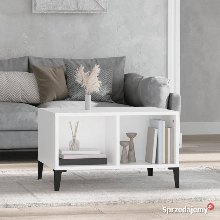 Stolik kawowy biały 60x50x365 materiał Warszawa