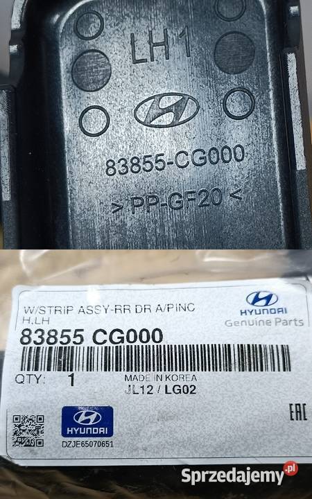 HYUNDAI STARIA 21 USZCZELKA DRZWI LEWY TYŁ Pleszew