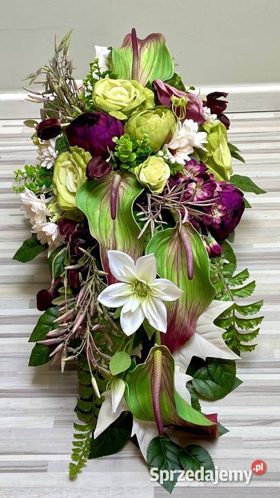 Komplet kwiaty sztuczne cmentarz Kalisz