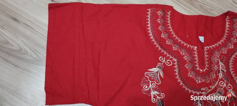 bordowa hinduska długa sukienka Spódnice i sukienki Moda i Styl Zamość