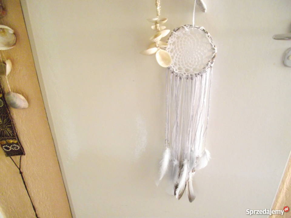 MAŁY BIAŁY ŁAPACZ SNÓW autorskie rękodzieło Piła