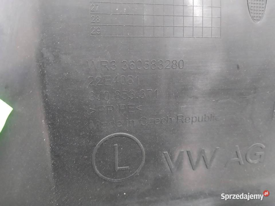 OSŁONA PROGU LEWA 3J0853371 Skoda Superb IV 2023 Rok produkcji 2024