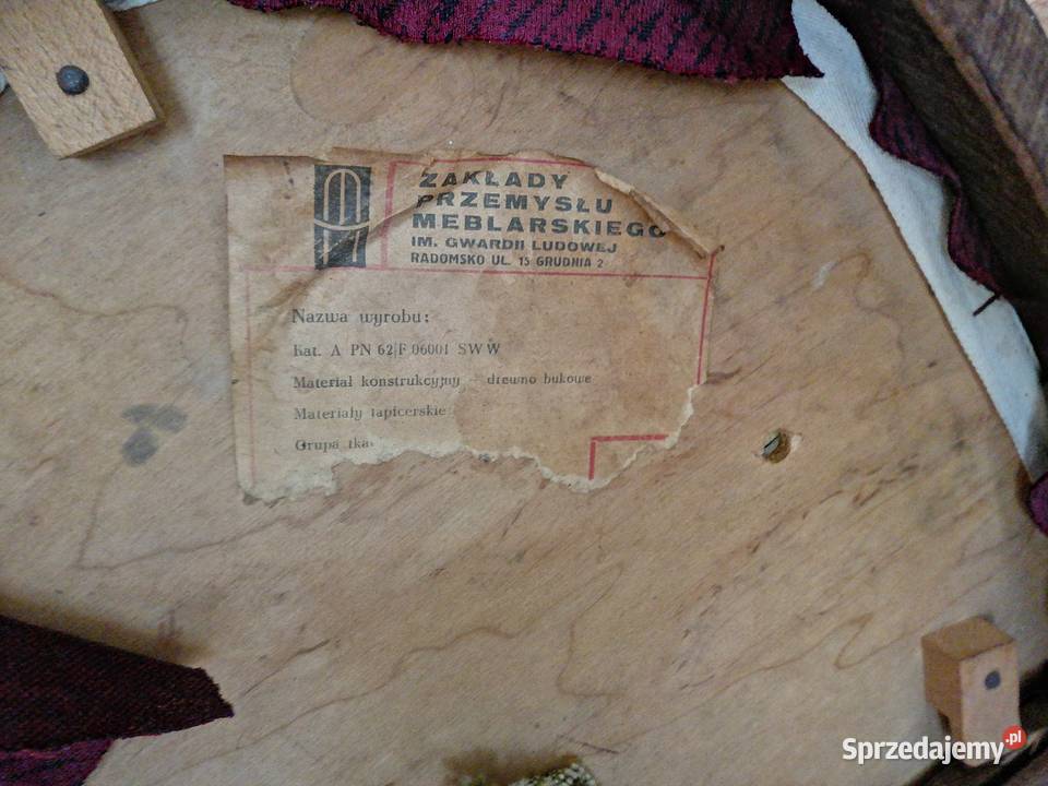 Krzesło drewniane PRL Radomsko 40cm Łódź