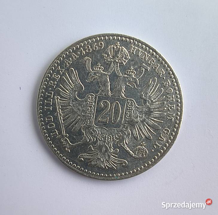 20 srebrnych krajcarów z 1869 roku Franciszek Rzeszów