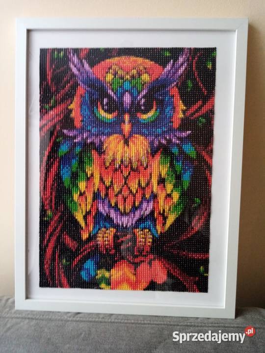 Mądra sowa haft diamentowy wielkopolskie Jarocin