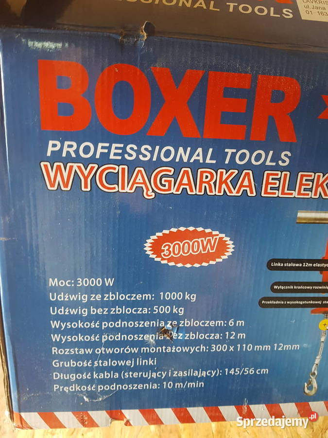 Wyciągarka elektryczna firmy Boxer bx 564 1000 Elektryczne Głogowa sprzedam