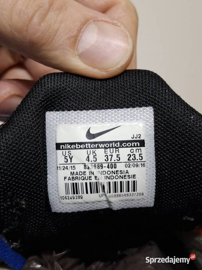 Buty 375 Nike Free niebieskie unisex młodzieżowe Sznurowadła małopolskie