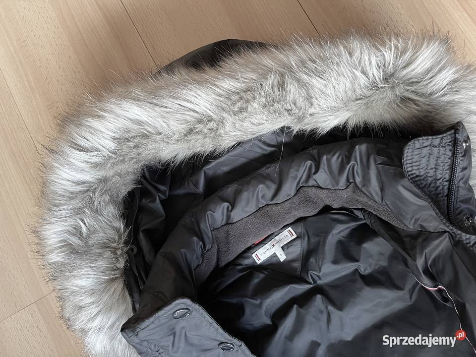 Kurtka płaszcz puchowa Tommy Hilfiger S ciemny pomorskie Gdańsk