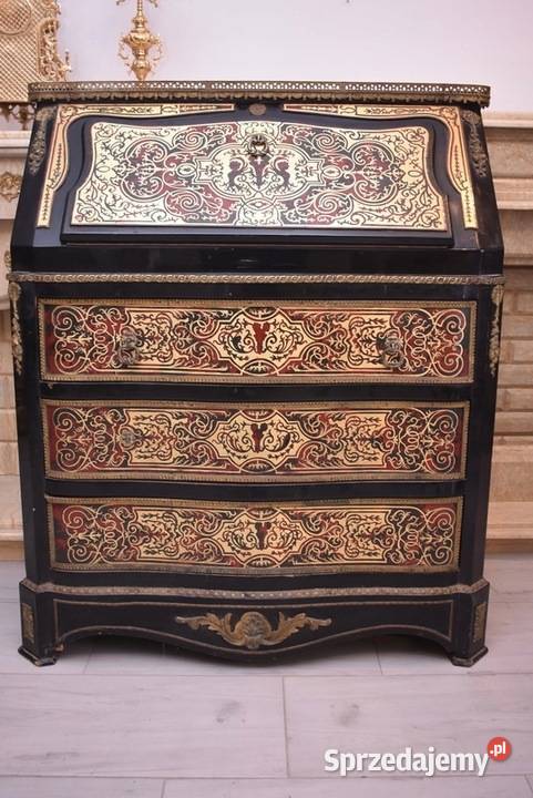 Królewska Komoda Barek Boulle Liczne Zdobienia Kraków