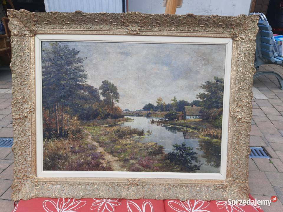 obraz olej na płótnie duży Mielnica Duża sprzedam