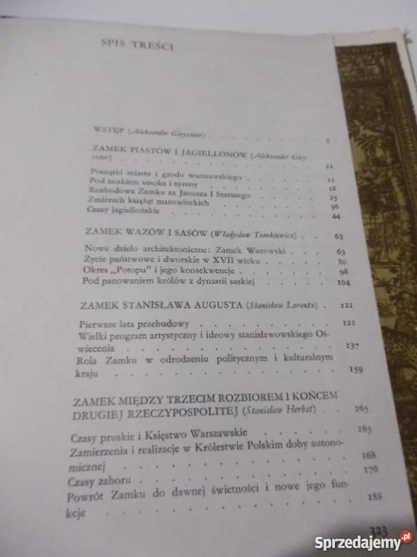 ZAMEK KRÓLEWSKI W WARSZAWIE ARCHITEKTURA LUDZIE historia, archeologia sprzedam