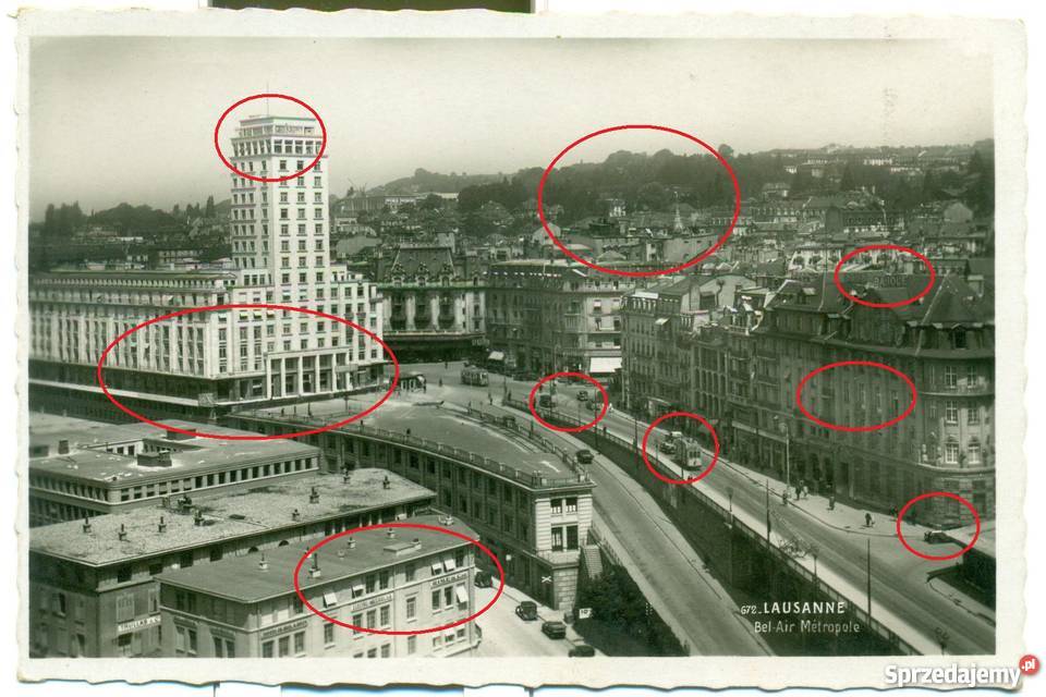 Lausanne BelAir Mtropole Postkarte SWITZERLAND Pocztówki i karty telefoniczne Pocztówki i karty telefoniczne Ostrów Wielkopolski