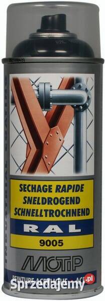 Lakier akrylowy w sprayu RAL 9005 czarny 400 ml Kamionna