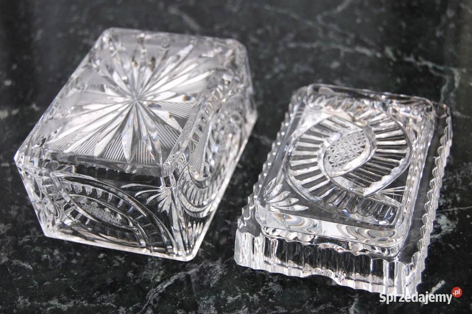 Kryształowa popielniczka z wieczkiem kryształ Lublin