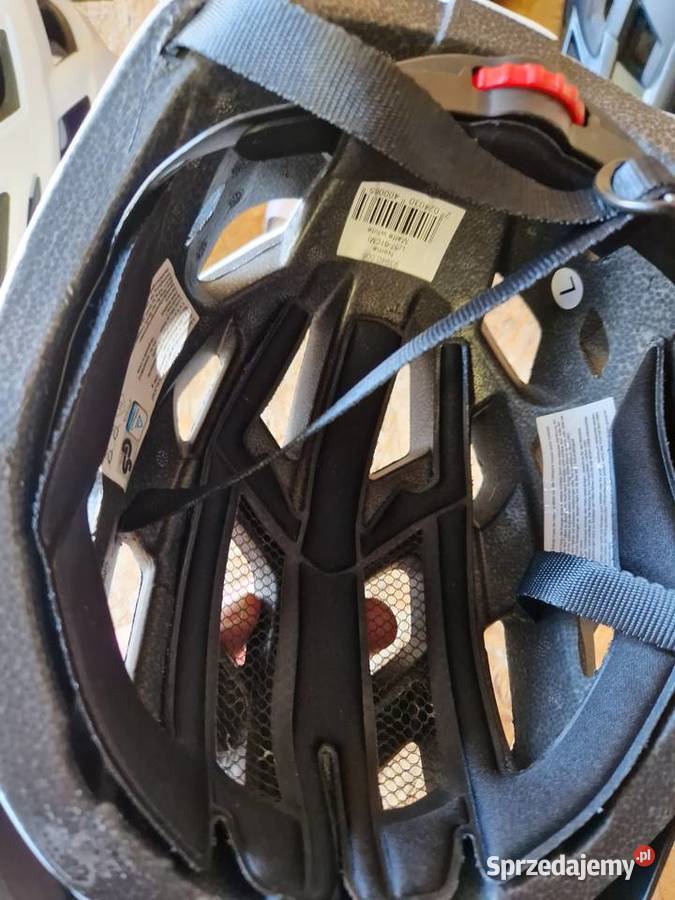 Kask rowerowy z tylną lampką Biały Czarny Noma Głogowa