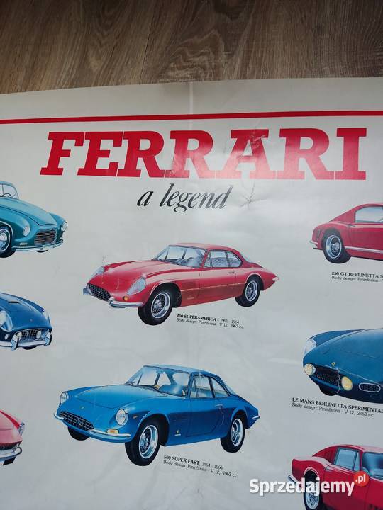 Plakat Ferrari a legend 68x98 Pozostałe Głuchołazy