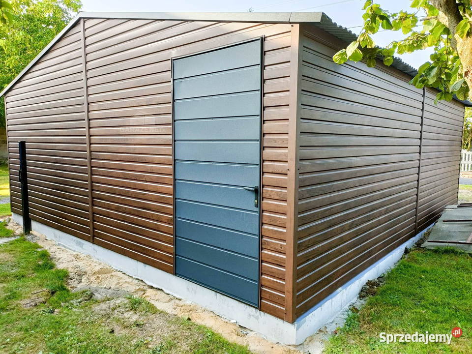 GARAŻ BLASZANY 6m x 6m DWUSPAD BRAMA UCHYLNA małopolskie
