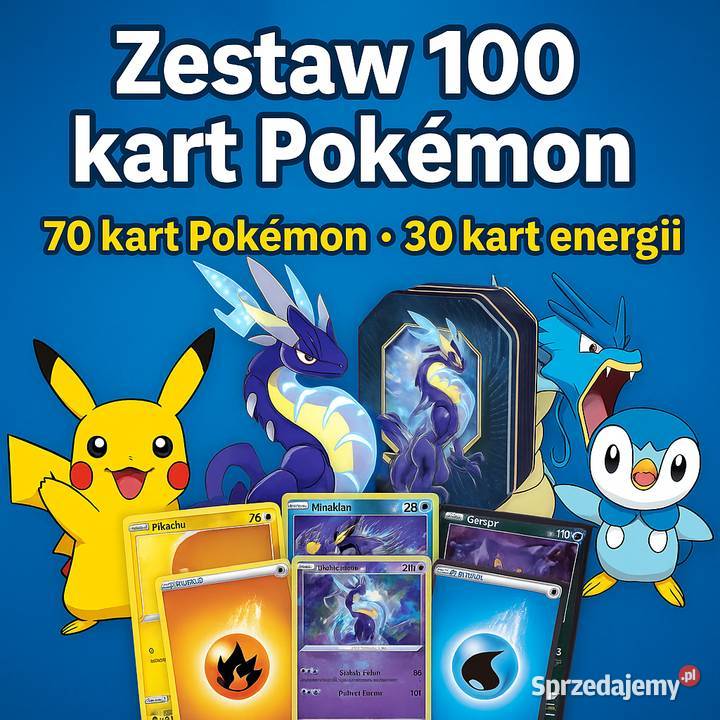 Bulk Zestaw 70 Oryginalnych kart Pokmon 30 kart Kraków