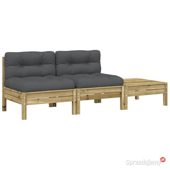 Sofa ogrodowa z poduszkami i podnóżkiem 2osobowa Warszawa