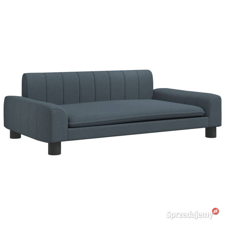 Sofa dzieci ciemnoszara 90x53x30 obita tkaniną Warszawa