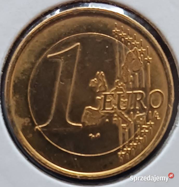 1 Euro Monako 2001 r pokryte złotem rzadkość wielkopolskie Konin