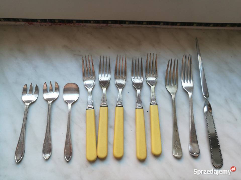 Komplet sztućce stare bakelit zachodniopomorskie Choszczno