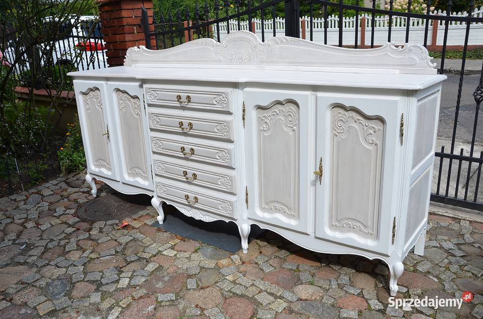 Komoda kredens pomocnik biała stylowa klasyczna Kalisz