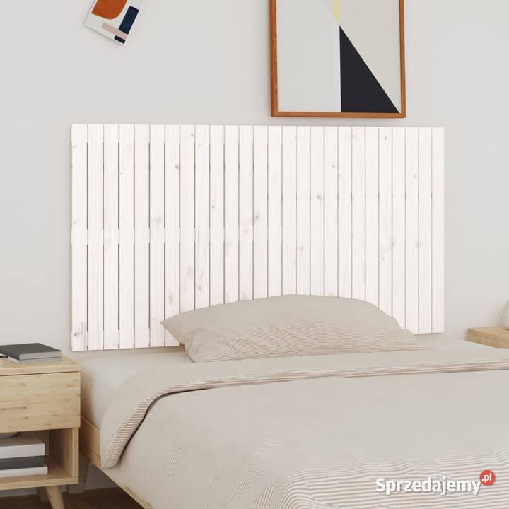 Wezgłowie łóżka białe 166x3x90 lite drewno Warszawa sprzedam