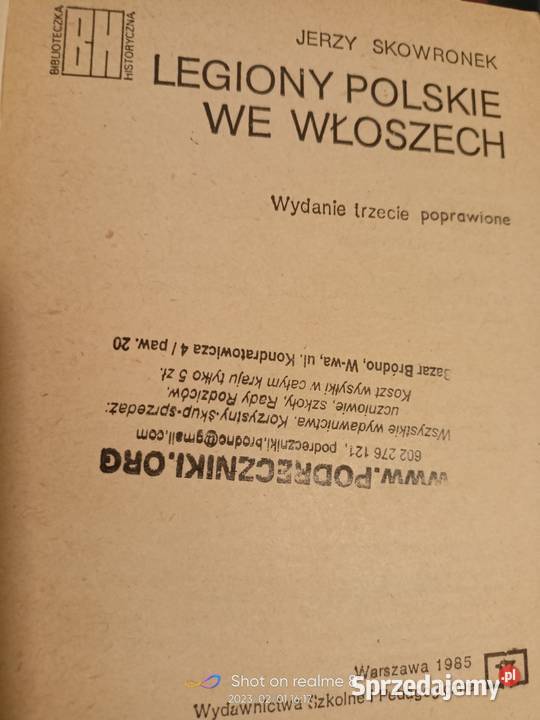 Legiony polskie we Włoszech Skowronek książki Książki naukowe i popularnonaukowe mazowieckie Warszawa