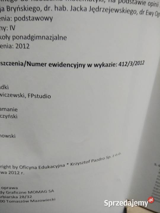 Matematyka 3 Pazdro podręcznik podstawowy Warszawa