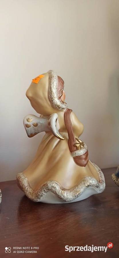 Figurka GOEBEL Anioł z mufką Weihnacht W Germany Porcelana i szkło Gdańsk sprzedam
