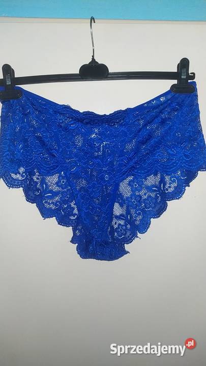 Cudne nowe niebieskie koronkowe majtki LM 50 54