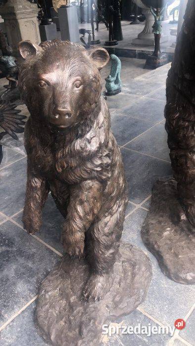 Niedźwiedź figura z brązu H120 Szczecin