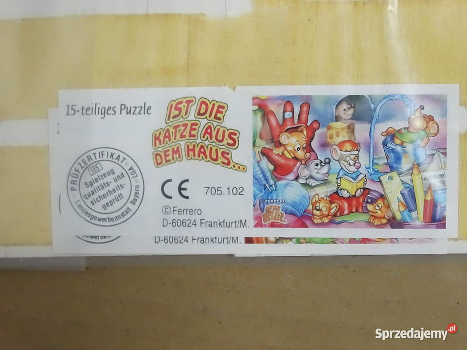 Puzzle Kinder Niespodzianka Myszki Ist die Katze lubelskie Biłgoraj