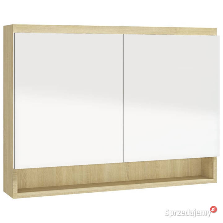 Szafka łazienkowa z lustrem 80x15x60 MDF biel i mazowieckie Warszawa